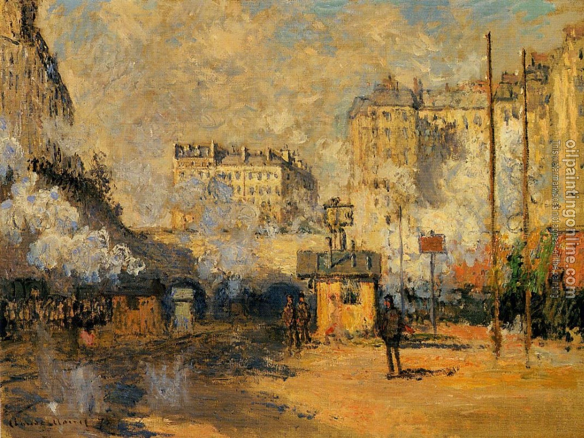 Monet, Claude Oscar - Exterior of Saint-Lazare Station, Sunlight Effect